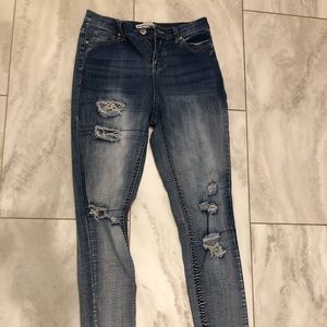 Revamped ripped jeans